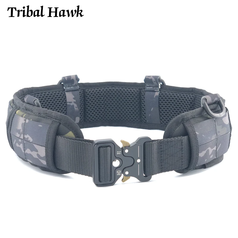 

Tactical Molle Belt Army Military Airsoft Fighter Belt Combat Training Shooting Gear Outdoor Soft Padded Battle Belt
