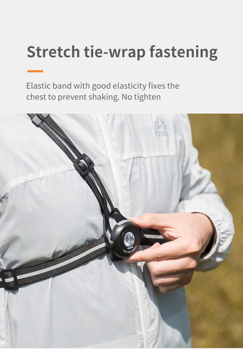 AONIJIE E4303 Waterproof Adjustment Chest Light Lamp Flashlight USB Charging For Night Running Cycling Hiking