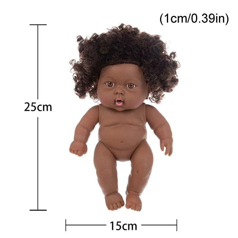 

30cm Lifelike Reborn Baby Boy Girl Doll African American Newborn Soft Vinyl Doll
