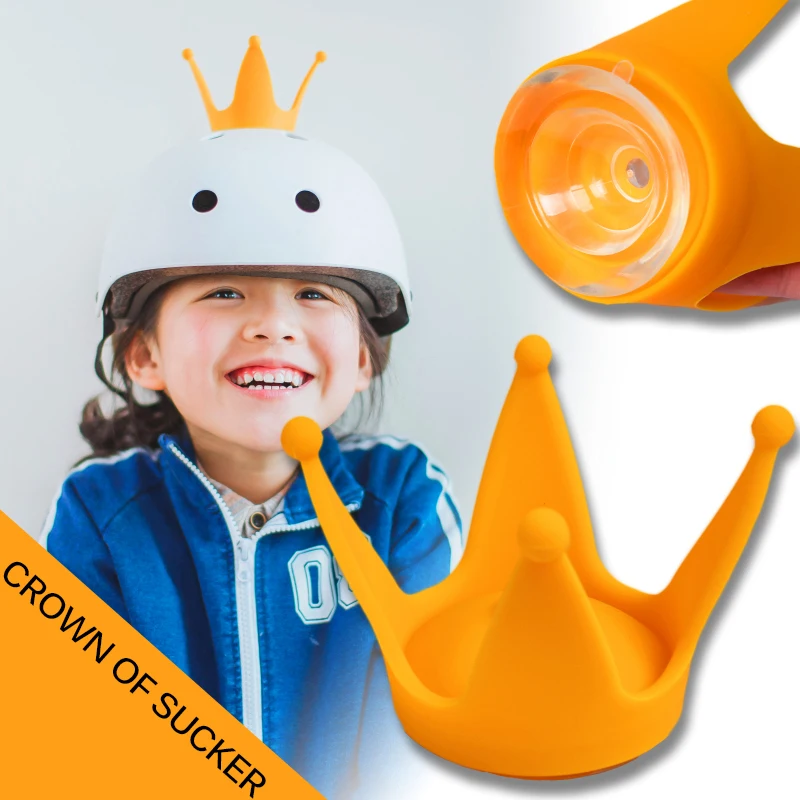 Универсальный мотоциклетный шлем на присоске с симпатичной короной мягкий