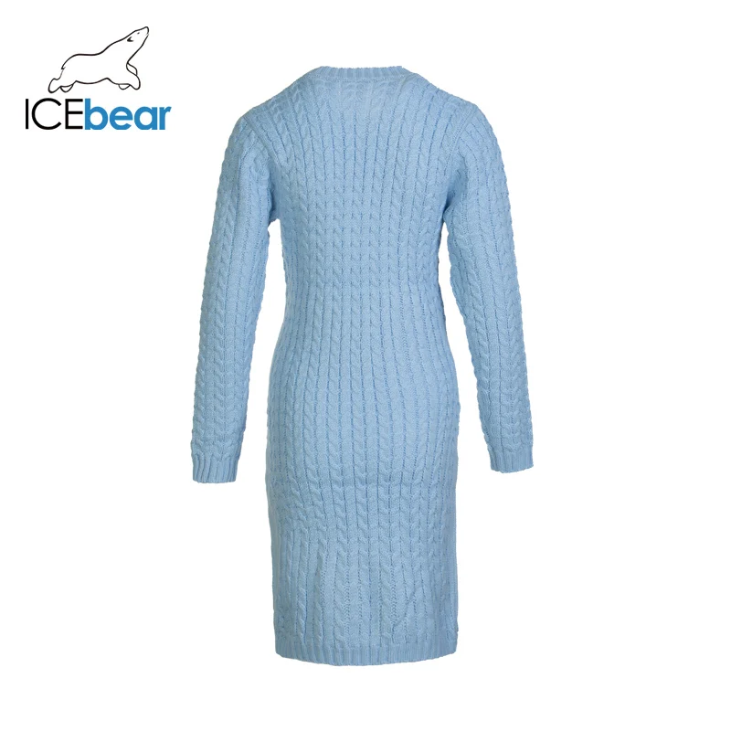 ICEbear осень и зима 2019 новые женские базовые модели скрученные тонкие круглый вырез