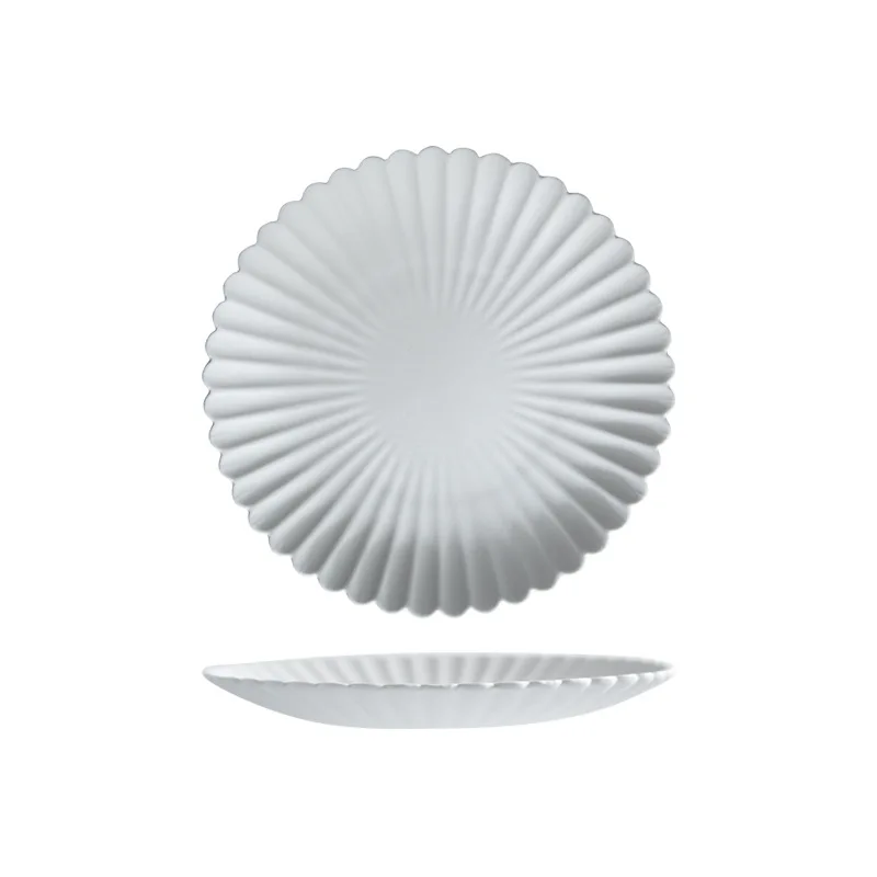 В форме хризантемы керамическая тарелка японский матовый цветочный тип для