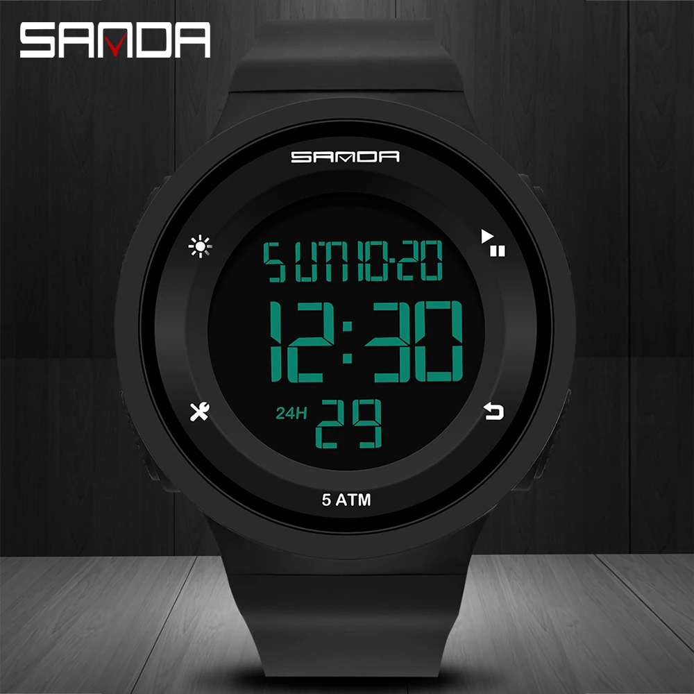 

SANDA Fashion New Waterproof Electronic Wristwatch Multifunctional Unisex Outdoors Match Digital Watches Relogio Digital 2001