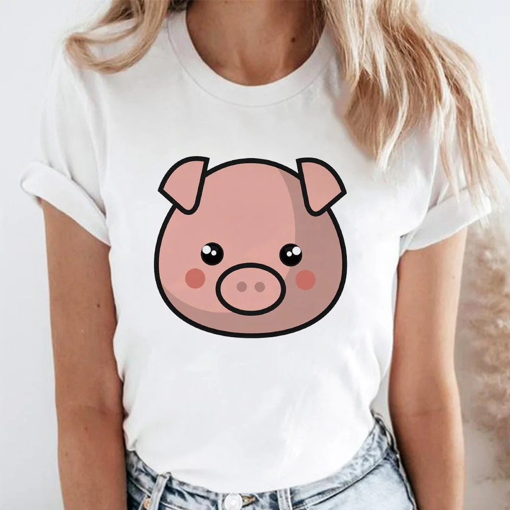 

Women T-shirt Lady Tees 90s Loose T-shirts Harajuku Funny Simple Graphic Print White T-shirt Streetwear O Neck Basic Womens Top