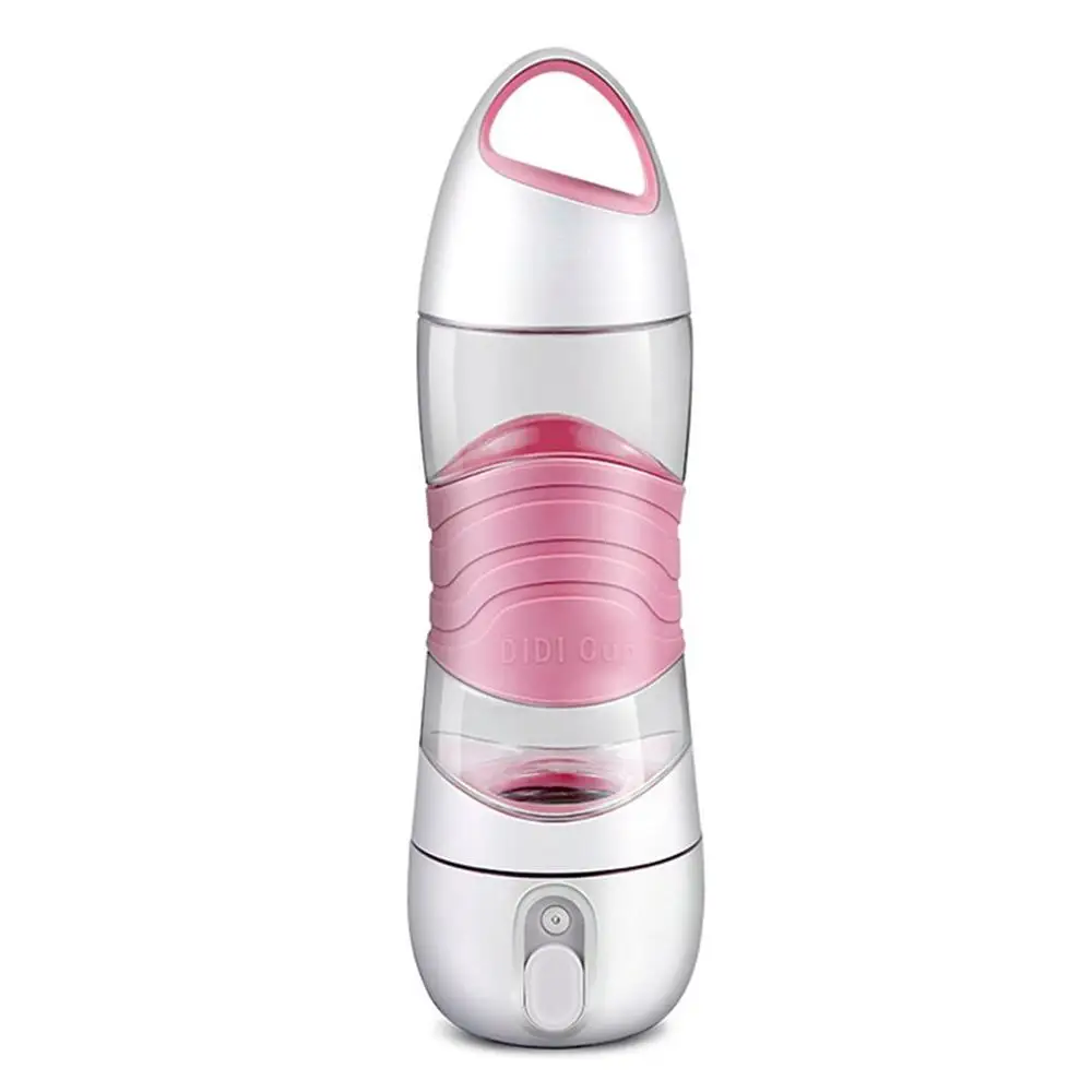 pink 4 цвета бесплатно Спорт Смарт напоминание воды на бутылку, распыление опрыскиватель Портативный Прохладный красота спрей бутылка с SOS светодиодный свет Прямая - Цвет: pink