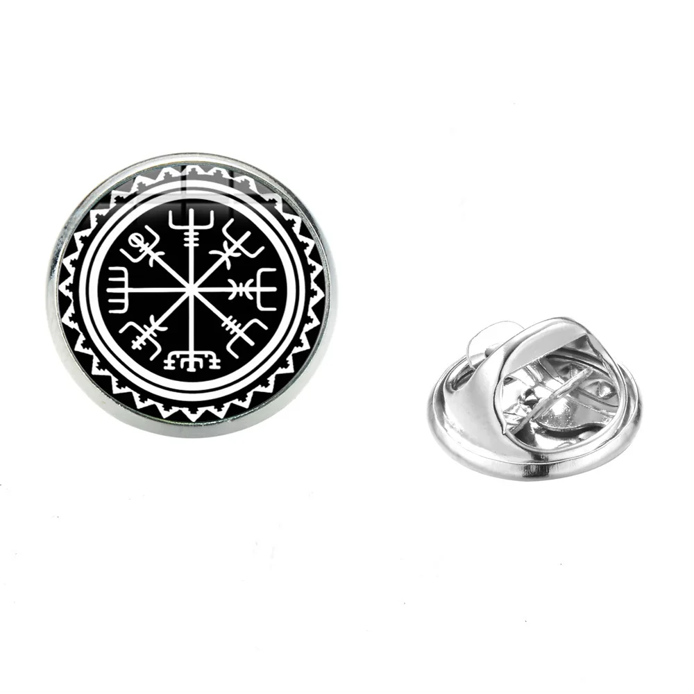 Брошь в стиле викингов с компасом Винтажная брошь панк скандинавский пиратский