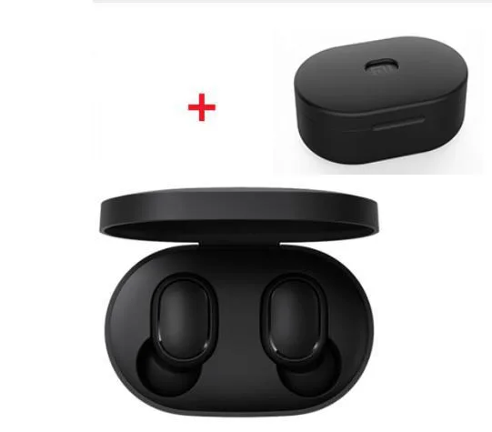 Xiaomi Redmi Airdots TWS Bluetooth наушники черная Молодежная версия стерео мини беспроводная Bluetooth 5,0 гарнитура с микрофоном - Цвет: add cable add case