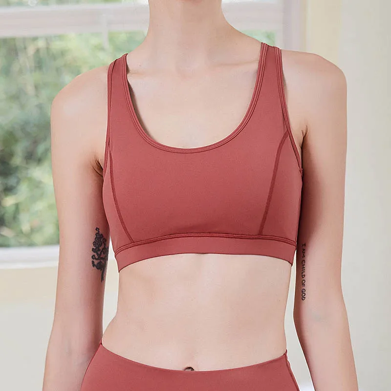 Спортивный бюстгальтер GAUENEEN с высокой поддержкой для женщин ажурный Мягкий Топ