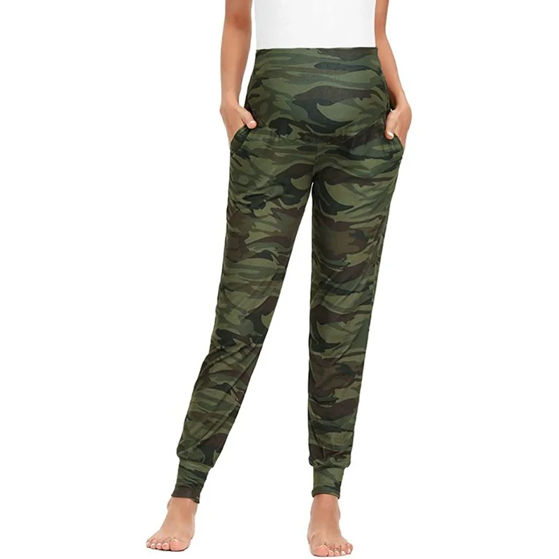 

Maternity Clothes Women Leopard Camouflage Casual Pants Stretchy Comfortable Lounge Pant Loose Pregnancy Clothing Trousers