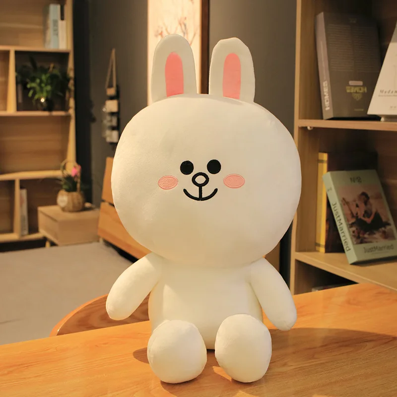 Line Friends Kawaii Brown Bear Plush Toy Soft Stuffed Cony Sally Doll Cartoon Periphery Kids Toys Birthday Gift | Игрушки и хобби
