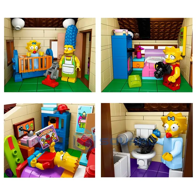 

The Family House With Movie Action Figures Bricks Model Building Blocks Set Gifts Educational Toys For Children