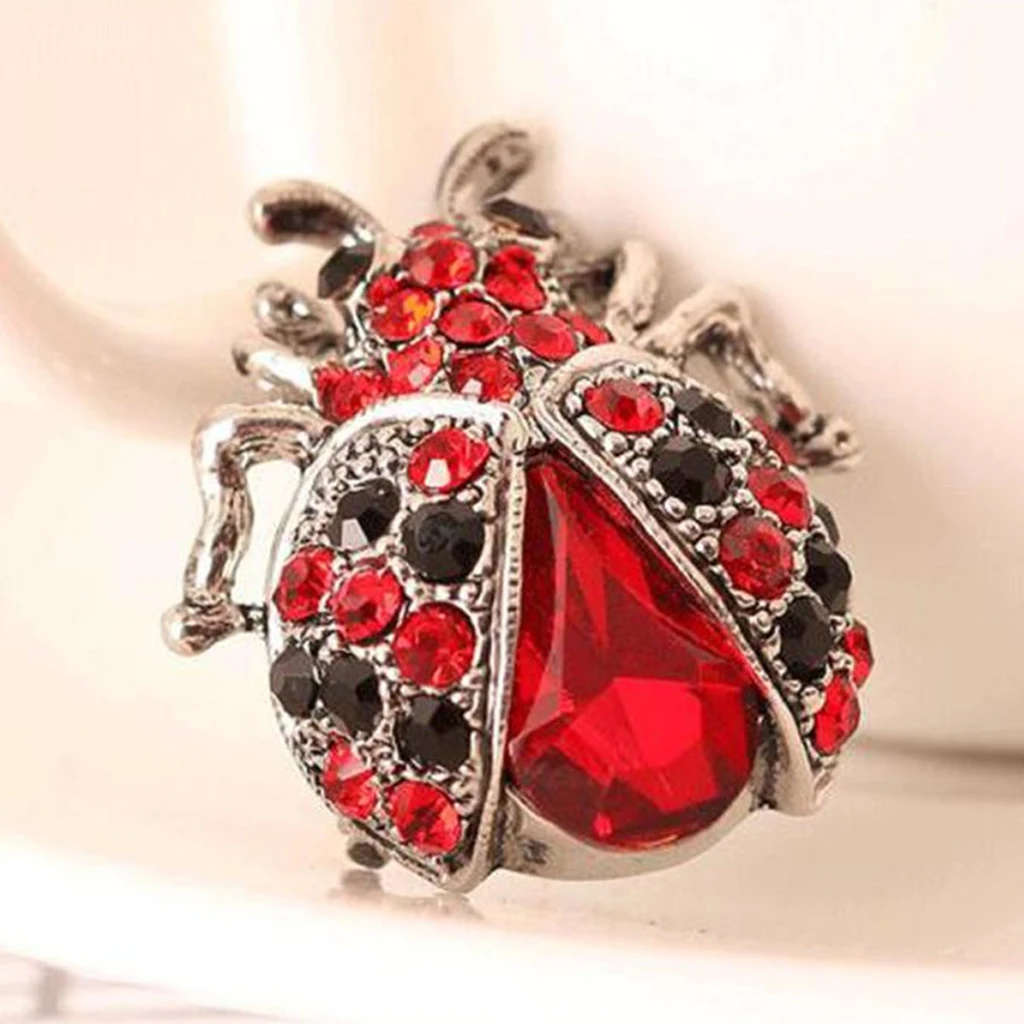 Женская Винтажная брошь в виде божьей коровки из цинкового сплава|Броши| |