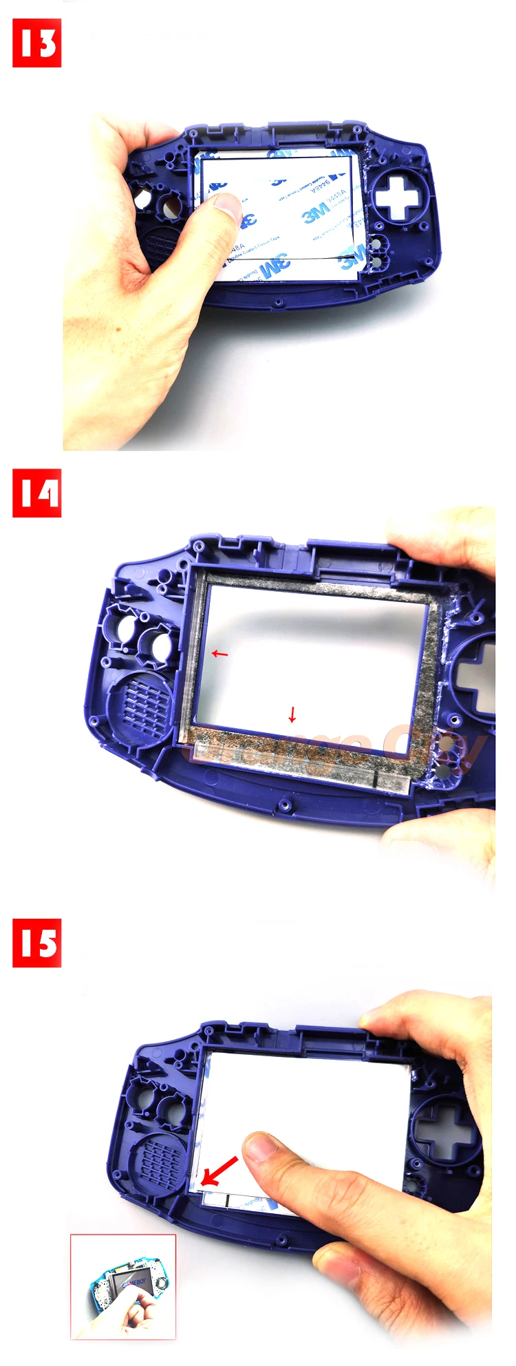 Игровая приставка GBA lcd V2, сменные комплекты для ЖК-экранов, 10 уровней высокой яркости, ips lcd V2