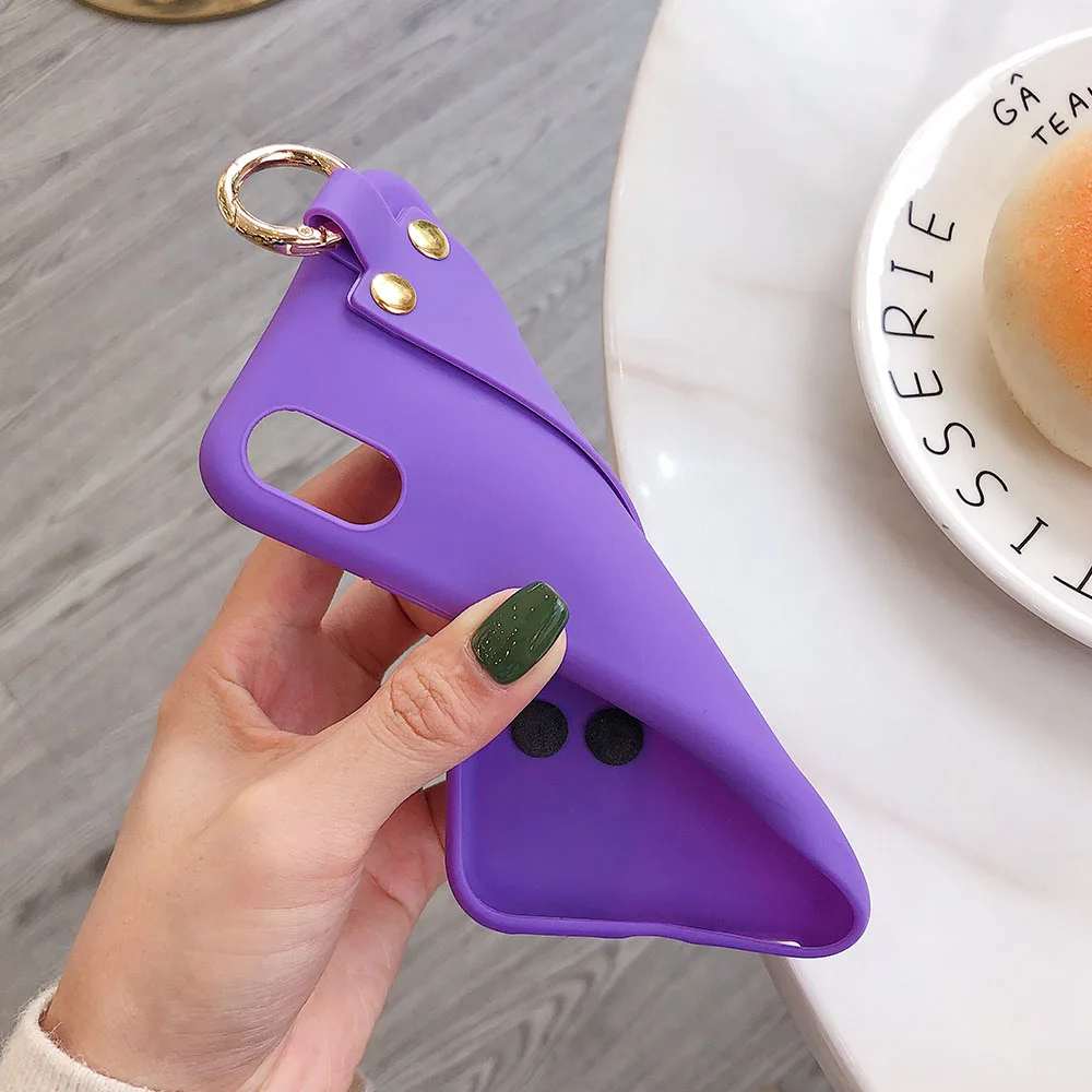 Силиконовый мягкий ремешок на запястье держатель для телефона чехол iPhone11 XR XS Max TPU