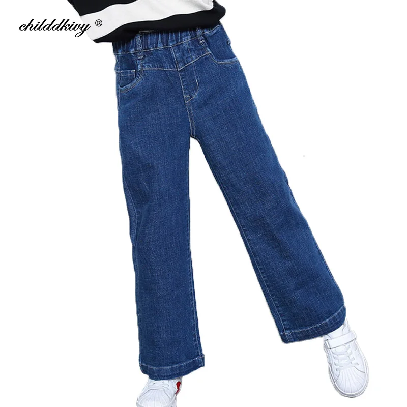 Teen Girl Jeans Autumn winter Baby girl Loose trousers kids denim pant for children a big age Clothes 8 10 12 14 16y | Детская одежда и