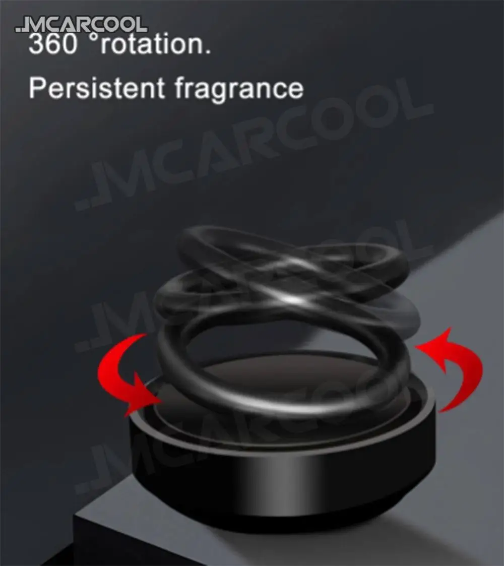

Auto Aromatherapy Double Rings Rotary Suspension Rotating Air Freshener Dashboard Perfume Car Diffuser Accessorise Ornament