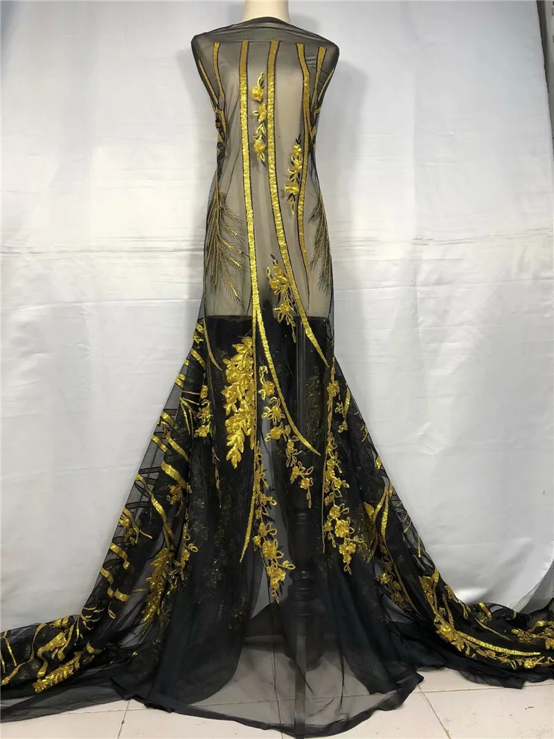 Тюль кружевная ткань с красивыми цветами Высококачественная блестками Красивая