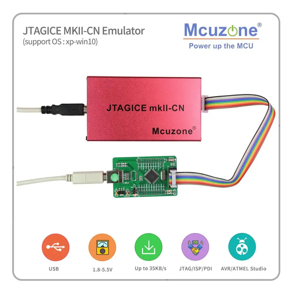 Эмулятор USB AVR JTAGICE MKII-CN PDI JTAG ISP отладка ATxmega32D4 ATMEGA128 2561 ATXMAEG128A1U | Компьютеры и офис