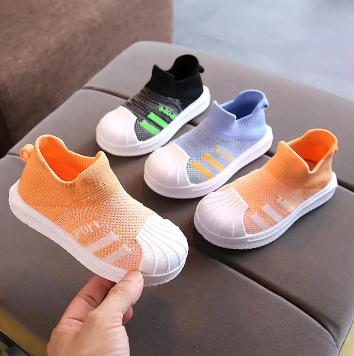 Детская обувь Нескользящие мягкие детские кроссовки на резиновой подошве