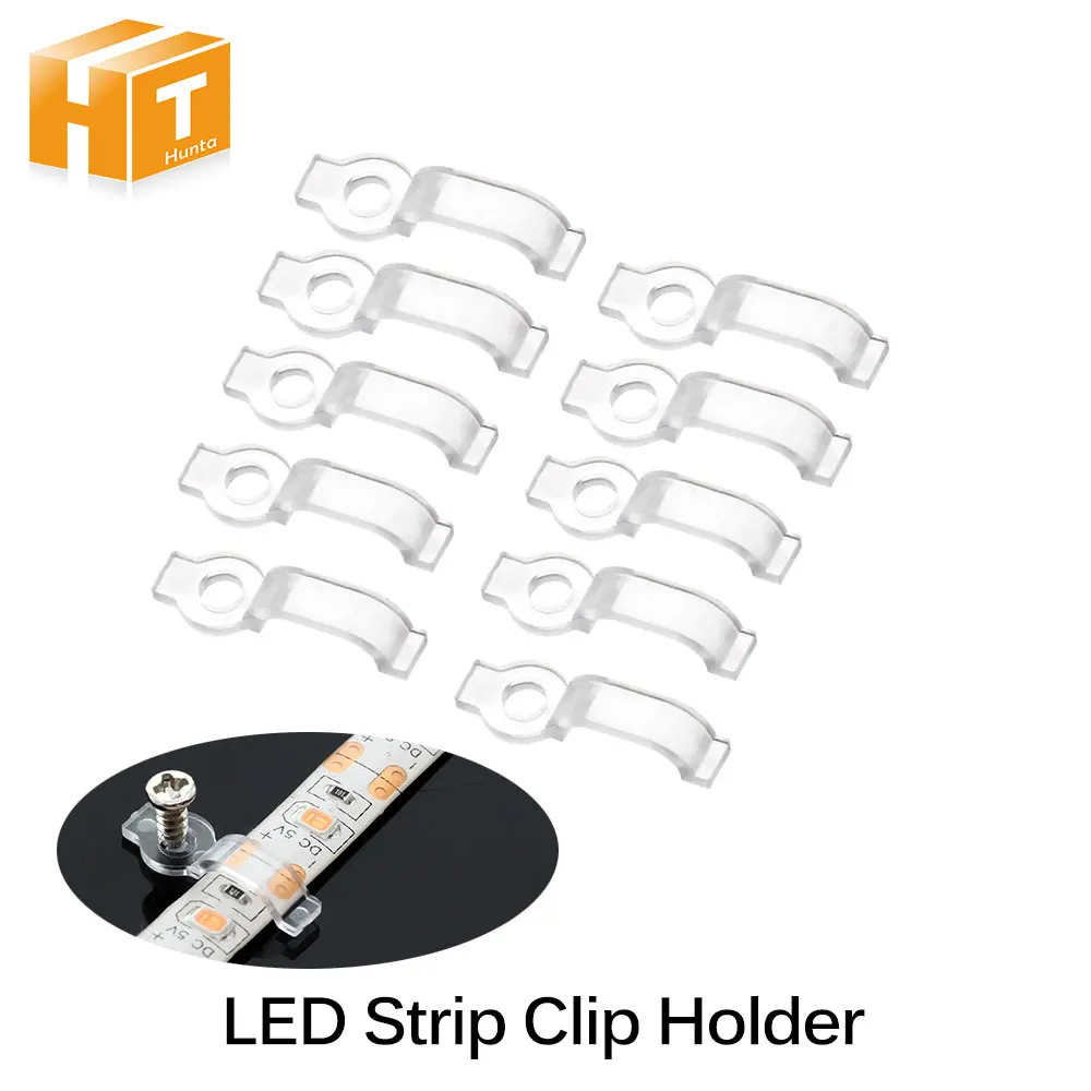 

10pcs/lot Fixing LED Strip Mounting Clip Connector 8mm 10mm for waterproof LED Strip