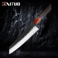 xituo kiritsuke knife composite steel hand forged meat cutting fish knives cutting vegetables and meat and fruits kitchen tools