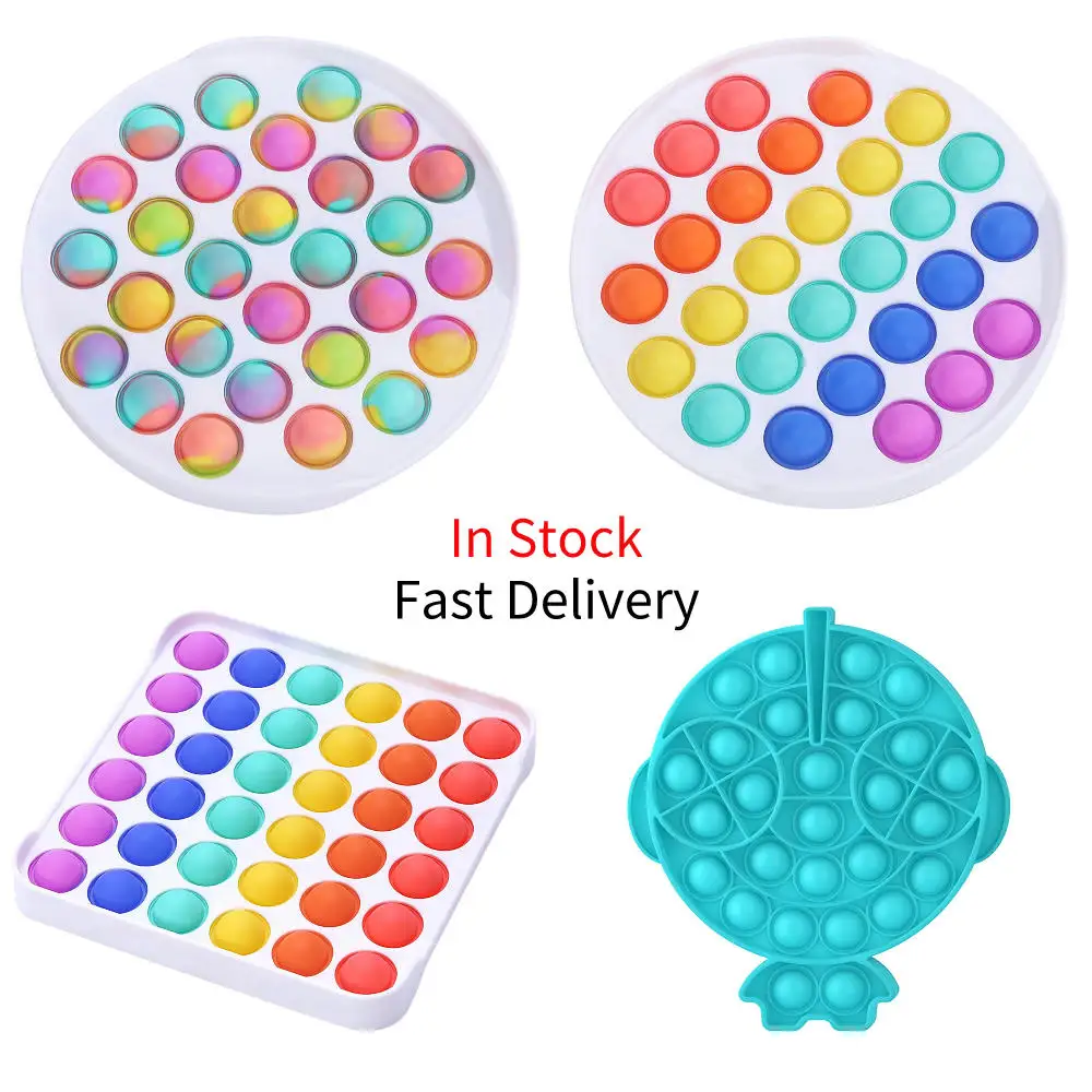 Env&iacute;o Gratis estr&eacute;s Push Pop juguetes para ni&ntilde;os Fidget Juguetes | Juguetes Fidget | Fidget juguetes Push Pop de silicona juguete blando juguetes antiestr&eacute;s apretar Антистресс-0