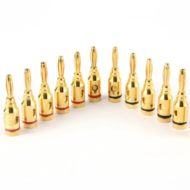 12 шт. 4 мм позолоченный штекер для подключения сжигающего волос бананового