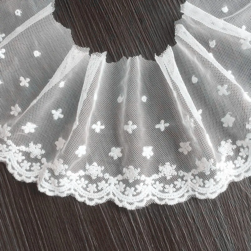Кружевная ткань с вышивкой аксессуары для одежды кружевная отделка свадебное