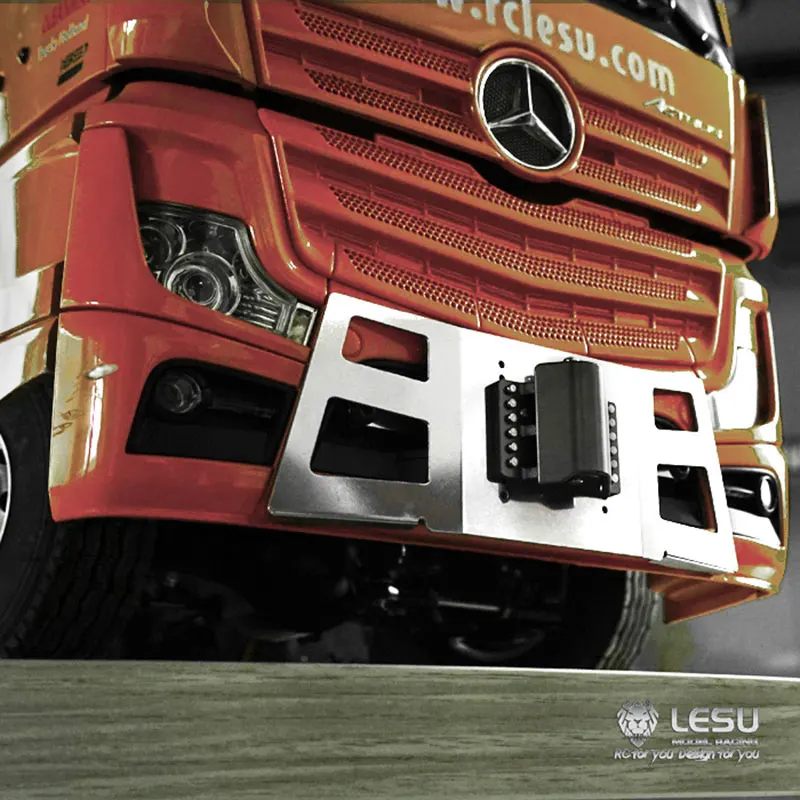 LESU модель часть переднего металлического бампера A 1/14 RC Tamiya Bz1851 3363 тягач