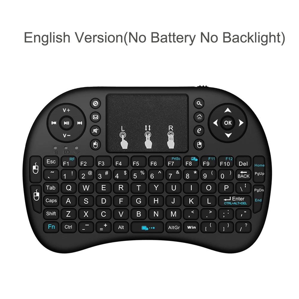 

Wechip i8 Russian English Version 2.4GHz Wireless Keyboard Air Mouse With Touchpad Handheld Work With Android TV BOX Mini PC 18