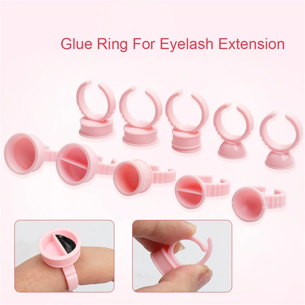 

100Pcs Disposable Eye Lash Extension Glue Rings Cups, Eyelash Extension Glue Holder Holder glue container Tattoo Pigment