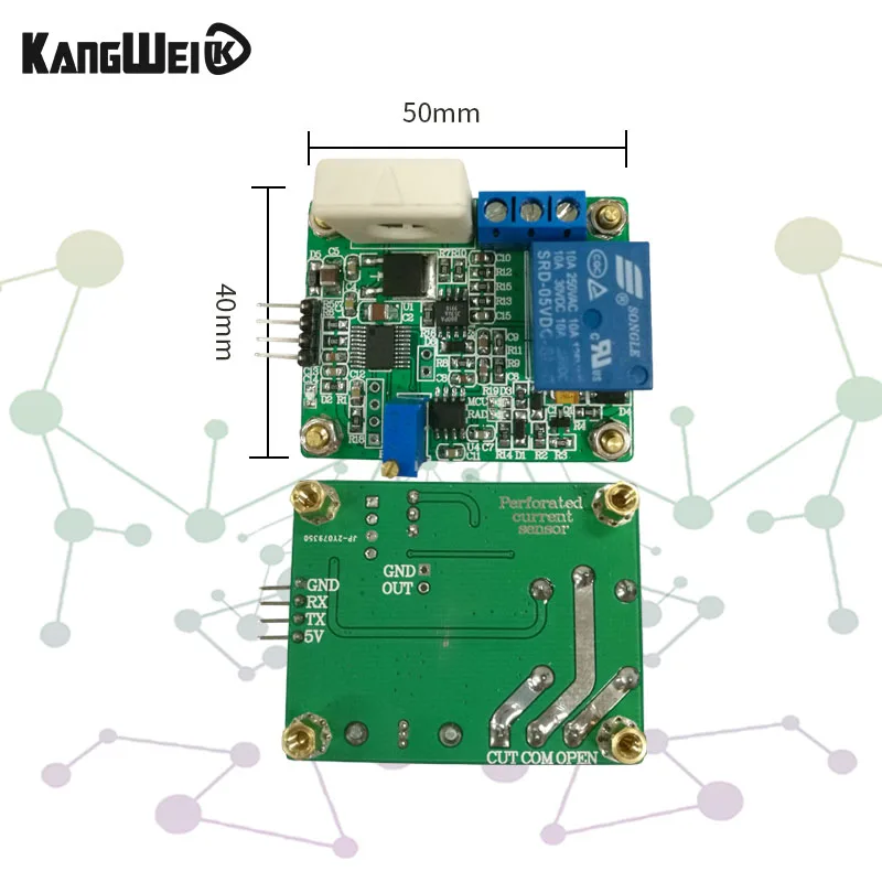 Wcs1800 Hall current sensor DC / AC detection module 30A serial port output over protection | Инструменты