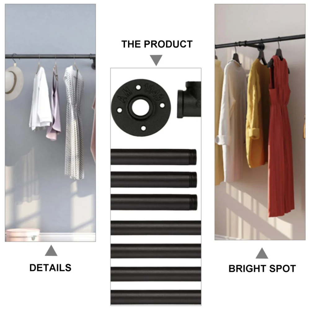 

1pc Wal Clothing Laundry Rack Household Metal Clothes Shelves for Hanging