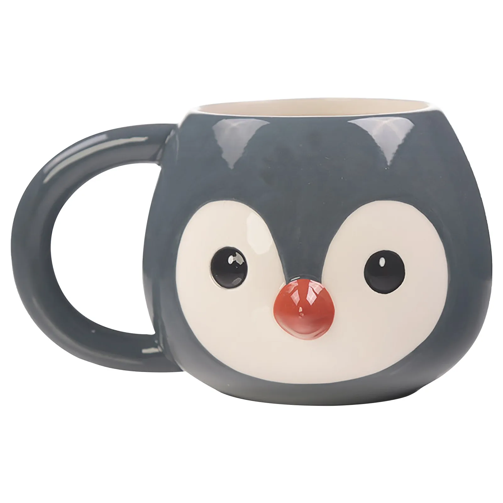 

Kawaii Ceramic Mug Animal Coffee Tea Mug Kids Household Drinking Ceramic Cup Tiger Lion Cat Panda Penguin Shape Cartoon Mug