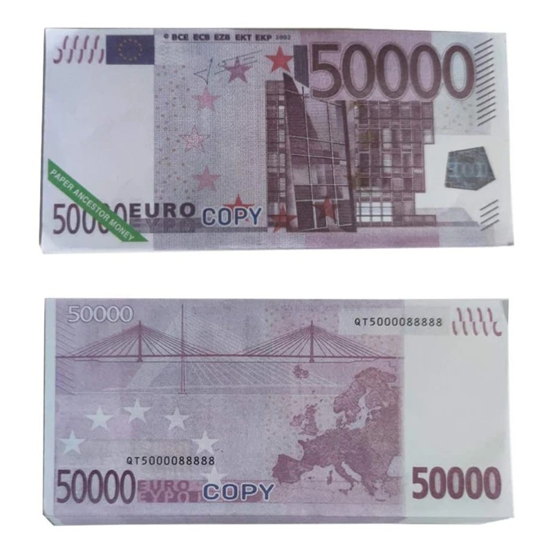 Ncestor Money Joss Paper Hell Bank Notes для похорон фестиваля Цинмин и голодного призраков-Euro | Дом