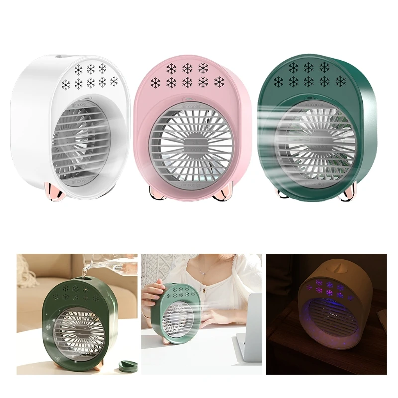 

CPDD Personal Air Cooler Evaporative Conditioner w/ Night Light Air Cooler Fan Desktop Cooling Fan Air Conditioner Fan
