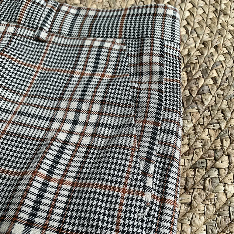 

Summer Casual Mens Dress Pants Korean Plaid Pamts Men Formal Business Trousers Streetwear Suit Pants Pantalon Homme Classique