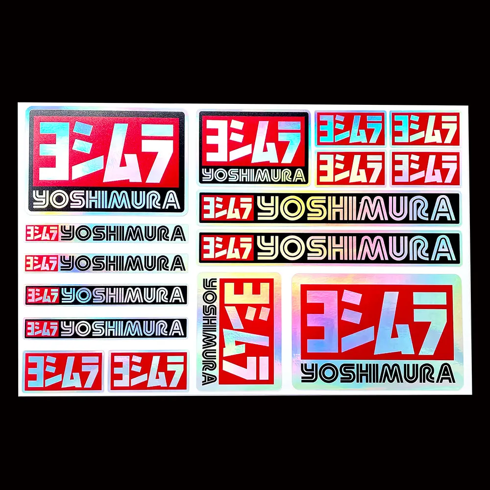 Лазерные радужные наклейки Yoshimura на мотошлем | Автомобили и мотоциклы