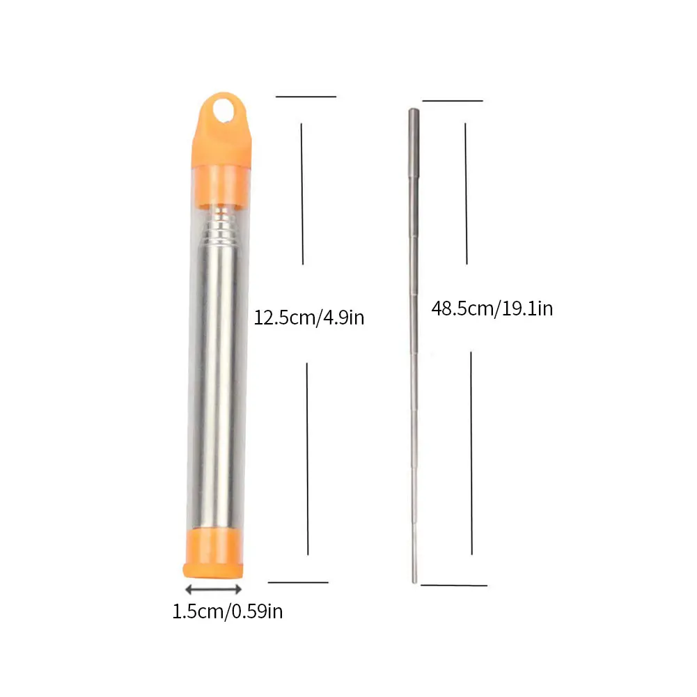 

Blow Fire Tube Stainless Steel Outdoor Cooking Retractable Survival Blowpipe Campfire Starter Camping Blow Fire Tube Lighter