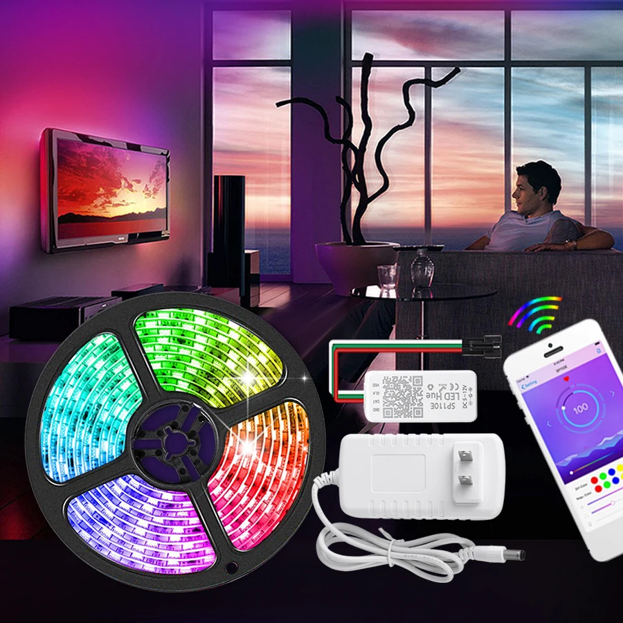 Светодиодсветильник панель SP110 XDL с Bluetooth 12 В 5050 RGB управление через приложение |