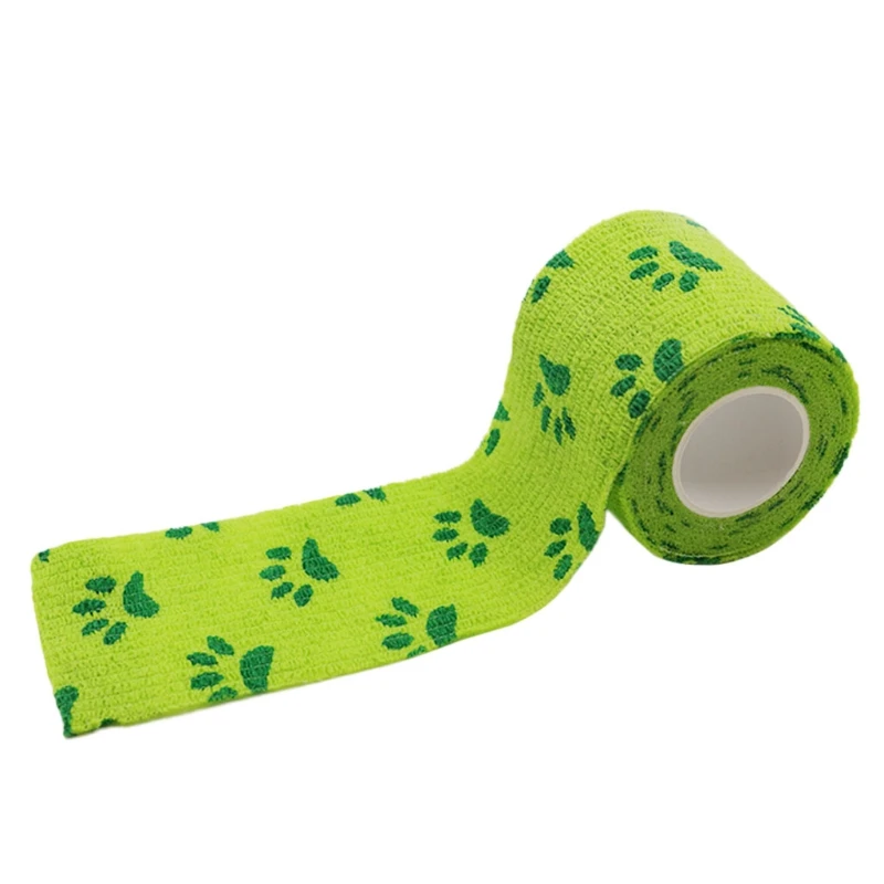 Green and blue dog P Аксессуары для тату, самоклеящаяся повязка, лента, ПЭТ, гибкая, с мультяшным принтом, для первой помощи, 5 см x 4,5 м - Цвет: Green and blue dog P