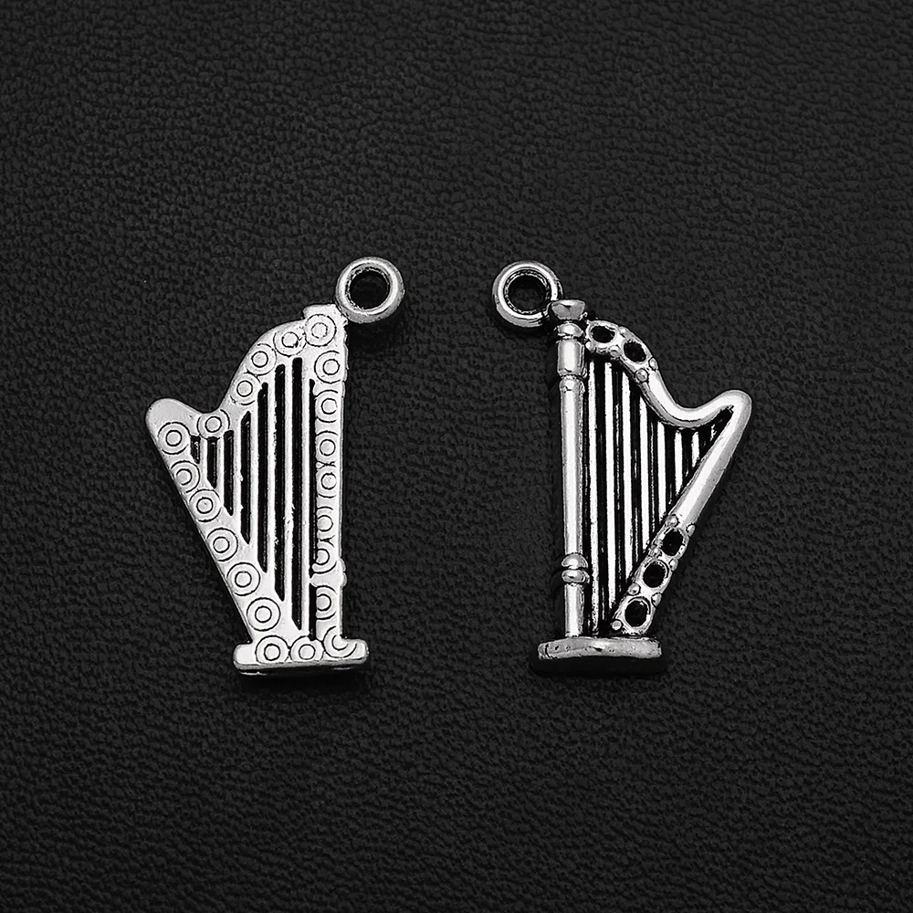 Посеребренные подвески в античном стиле для музыкальных инструментов смешанные