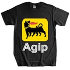 Мужская хлопковая футболка, новинка, Мужская футболка унисекс с логотипом AGIP Racing Oil, женские футболки