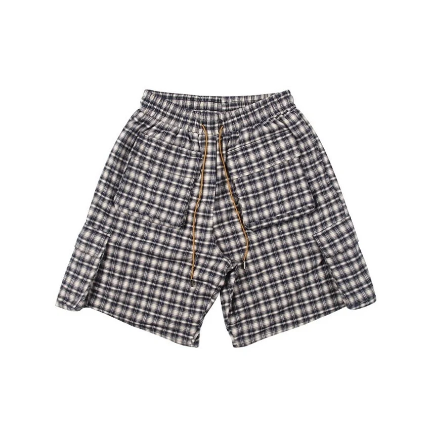 

Plaid RHUDE SHORTS Oversized Men Women Lined Mesh Pants RHUDE Shorts Lining Breechcloth Pants
