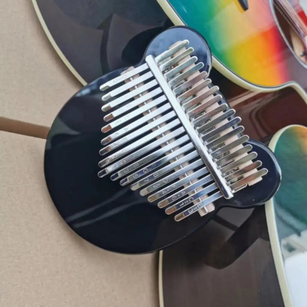 

Professional Portable Kalimba 17 Key Thumb Piano Acrylic Black w/ Case Cloth Kalimba Keyboard Musical Instrument Beginner
