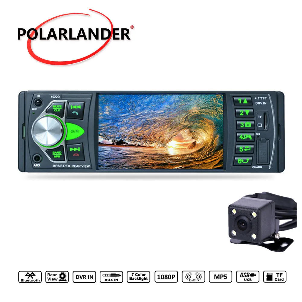 Новые красочные огни MP5 FM TF USB SD Bluetooth 4 0 вход AUX 1 DIN HD аудио автомобильное радио RDS