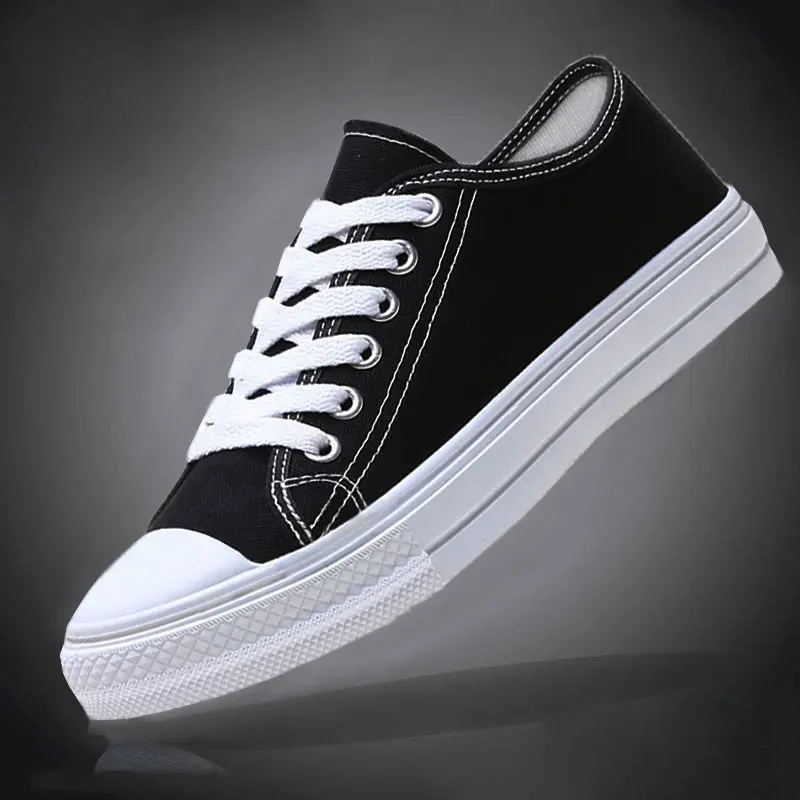 

Pure Black Canvas Shoes Female Autumn New Classic All-match Student Low-top Sneakers Casual Shoes Flat Shoes Women Shoes