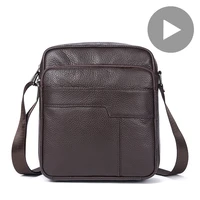 genuine leather office shoulder messenger women men bag briefcase for male female work business small portable handbag storage