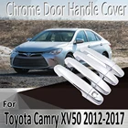 Наклейки для Toyota Camry XV50 Daihatsu Altis Aurion 2012  2017, Декоративные Хромированные накладки на дверную ручку, Аксессуары для автомобилей