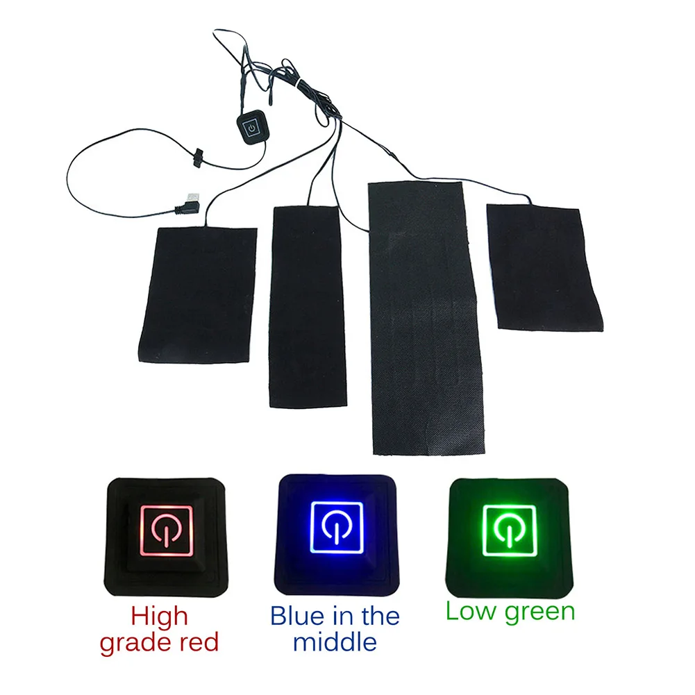 

4 in 1 Electric Heating Pad USB Clothes Heated Pad With 3-Gear Control Timer Function Jacket Vest Heater for Waist Back Shoulder